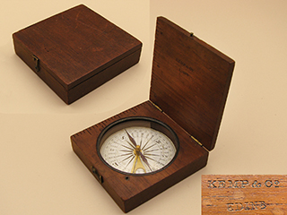 Kemp & Co combined pocket compass & clinometer in mahogany case circa 1860